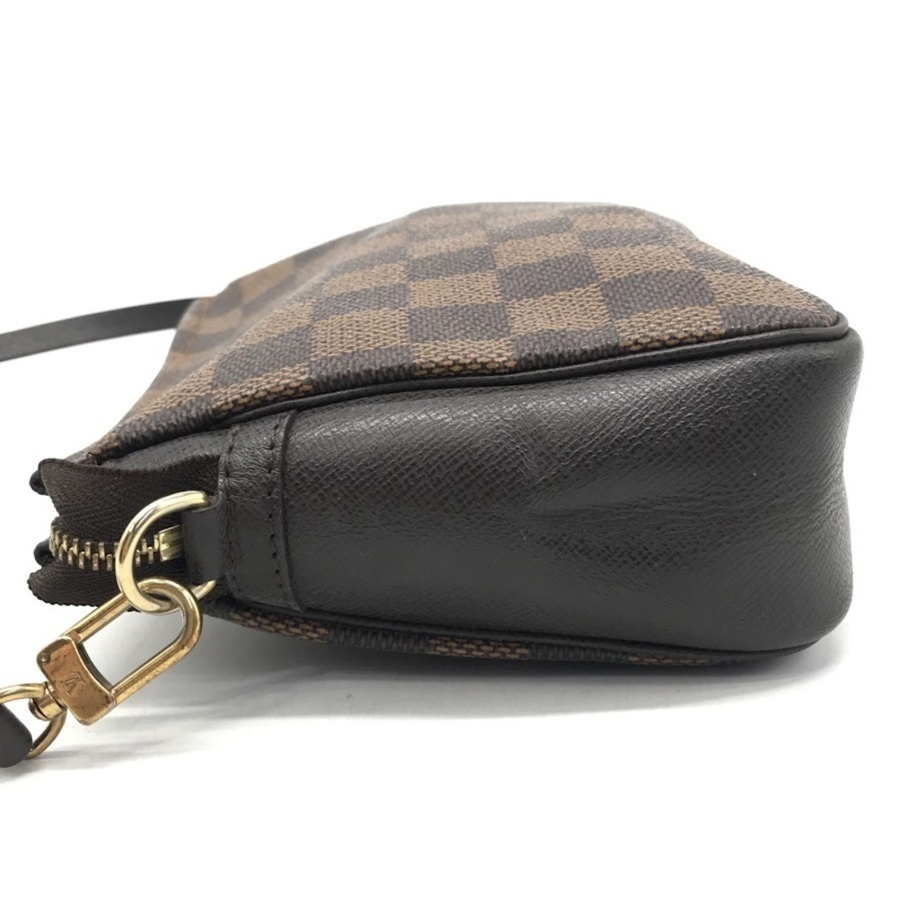 Louis Vuitton Damier Trouse Makeup Pouch Canvas Leather Black Brown - Picture 4 of 13